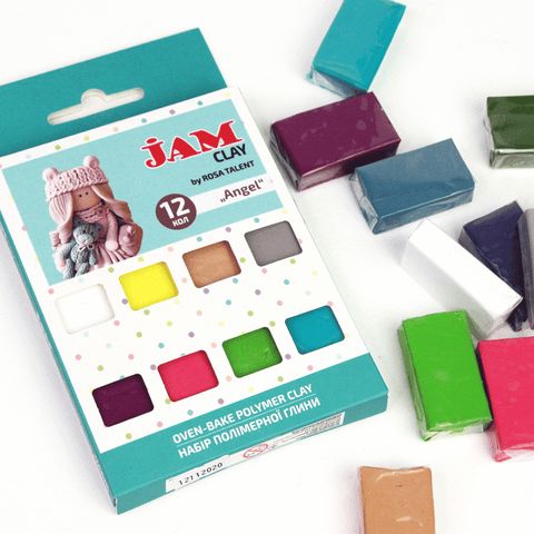 Angels Colour Set Polimer clay, set 12x20g by Jam Clay