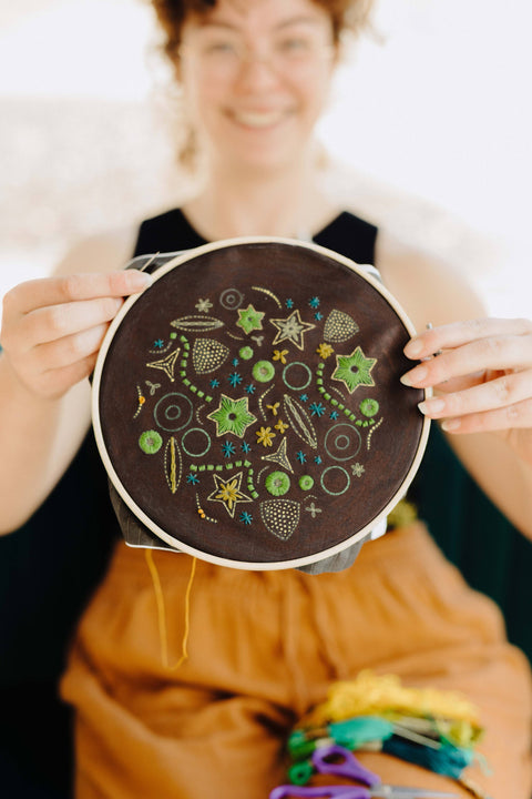 Algae Embroidery Kit with Video Lesson by Solstice Handmade