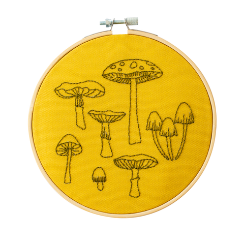 Fungi Embroidery Hoop Kit by Cotton Clara