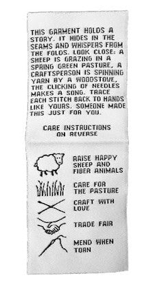 Care Tags - Wool/ Sheep for inside clothing