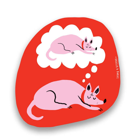 Dreaming Dog Sticker/Decal by Badger & Burke