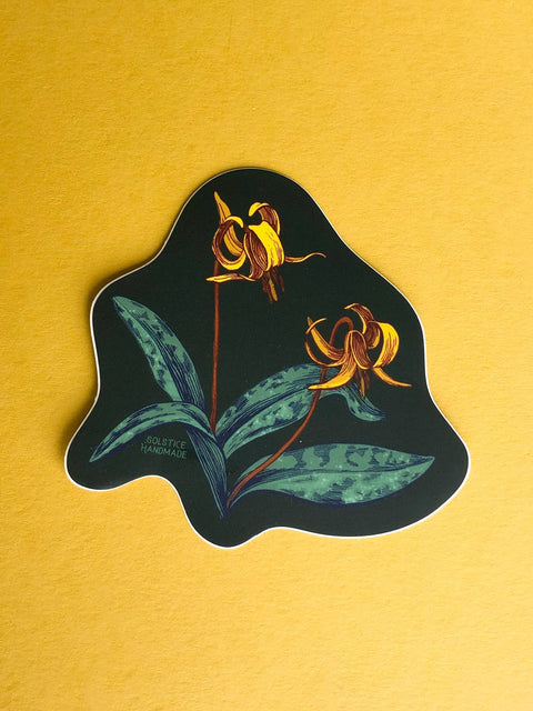 Trout Lilies Outdoor Sticker/Decal by Solstice Handmade