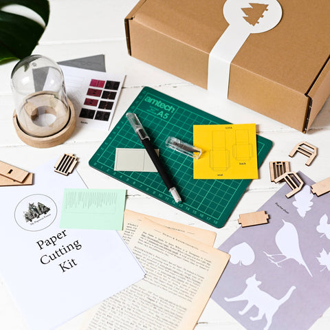 DIY Library Paper Craft Kit, by My Papercut Forest
