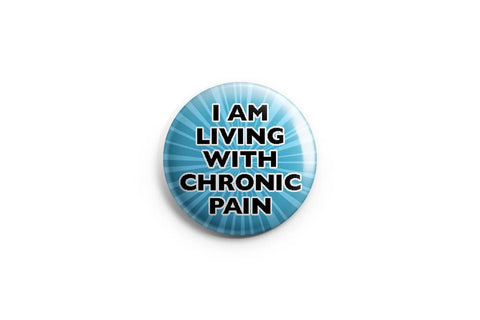 Chronic Pain Button/ Badge by Prickly Cactus Collage
