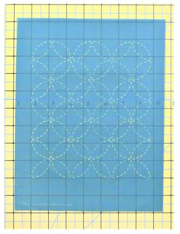 Sashiko Stencils - Wineglasses Pattern