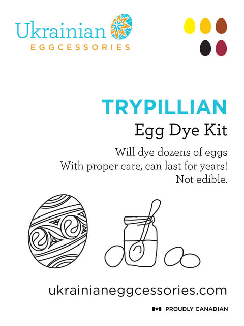Brown Egg Trypillian Egg Dye Kit - Pysanky Egg Supplies
