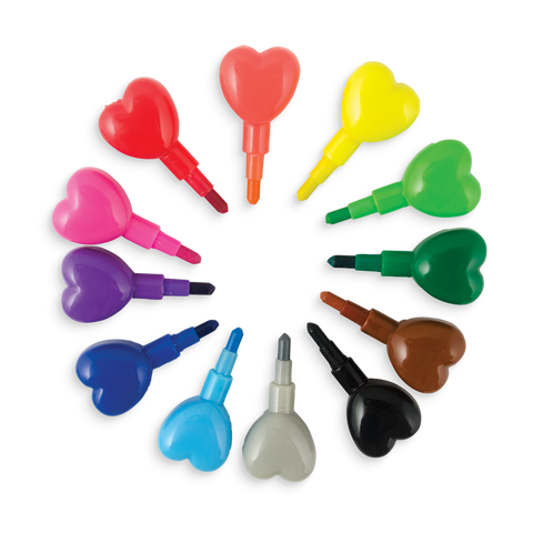 Heart to Heart Stacking Crayon by Ooly