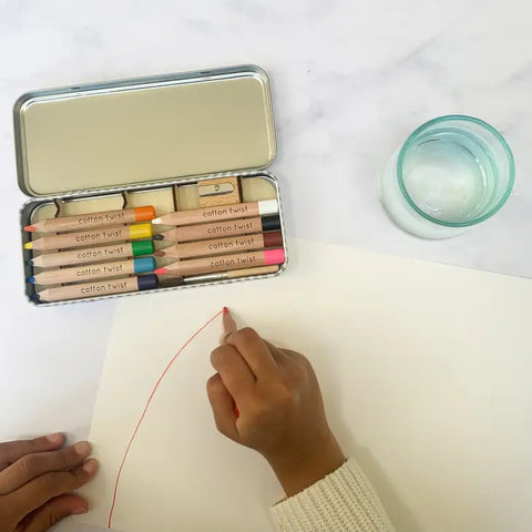 Jumbo Watercolour Pencils Tin by Cotton Twist - Plastic Free