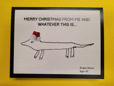 Merry Christmas From Me and Whatever This Is... Card by Awkward Convo