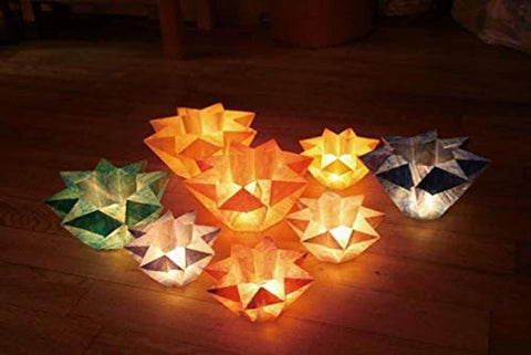 Kite Paper  - 12 colours - small 16 x 16 cm - 100 sheets - waxed paper for window stars, lanterns,and other delights.