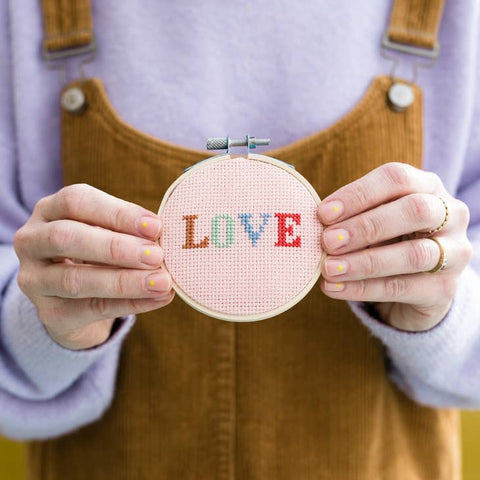 Love Cross Stitch Kit by Cotton Clara