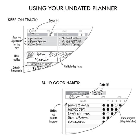 The Undated Planner by The Mincing Mockingbird