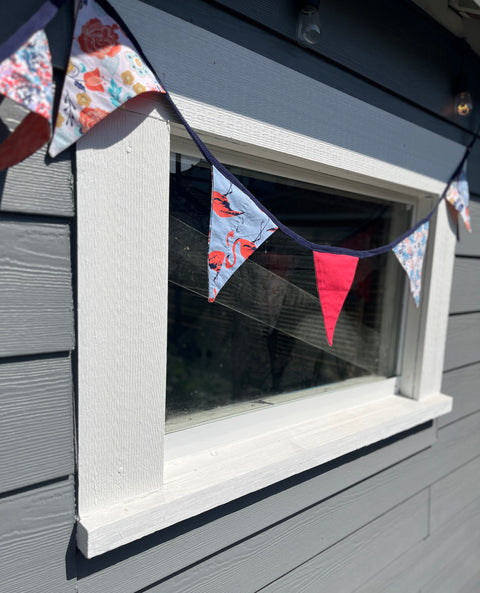 Learnary Bunting: Various Multi-Coloured by the Tangled Garden