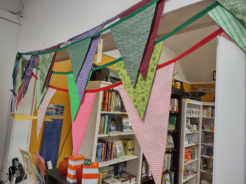 Learnary Bunting: Various Multi-Coloured by the Tangled Garden