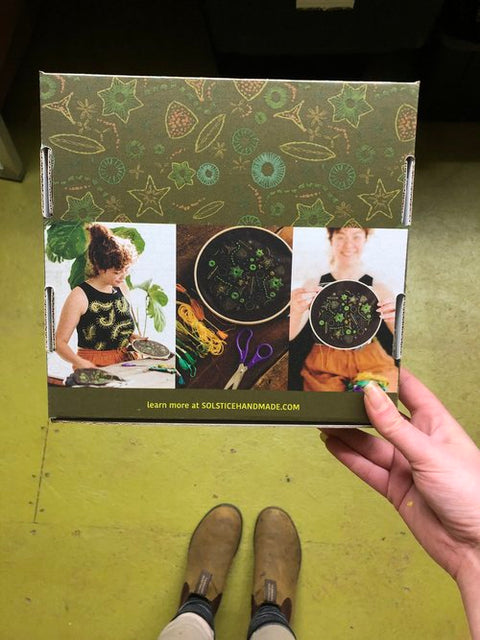 Algae Embroidery  Kit with Video Lesson by Solstice Handmade