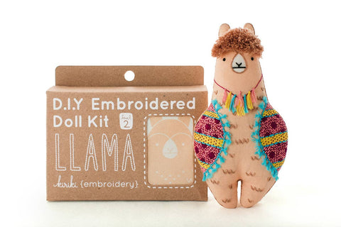 Llama Level 2 Embroidery Kit by Kiriki Press