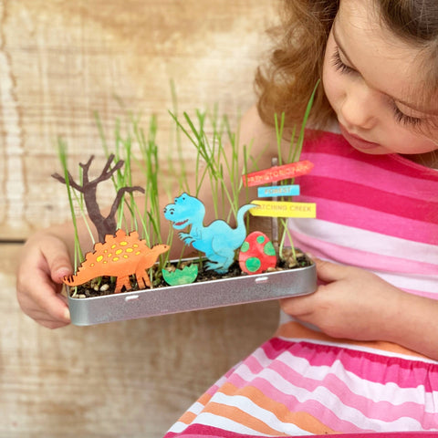 Make Your Own Dinosaur Garden  Plastic Free - by Cotton Twist