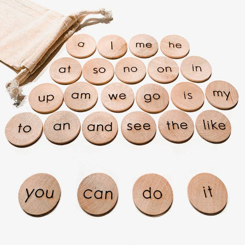 Sight Word Wooden Discs by Tree Fort Toys