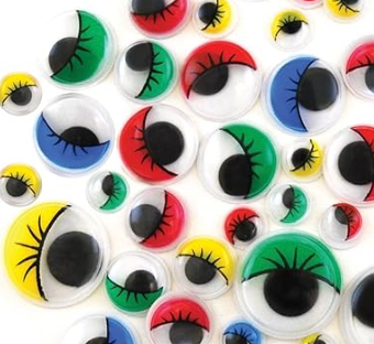 Googly Eyes - Coloured with Lashes - 38 pieces by Krafty Kids