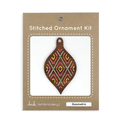 Geometric - DIY Stitched Ornament Kit by Kiriki Press
