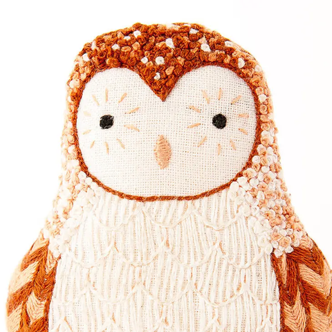 Barn Owl - Level 3 Embroidery Kit by Kiriki Press