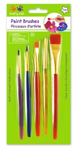 Paint Brushes Set - Krafty Kids Multi-Coloured
