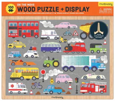 On the Move Wood Puzzle and Display by Mudpuppy
