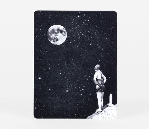 Spacewoman & the Pier into Space Vinyl Sticker by Galek Sea