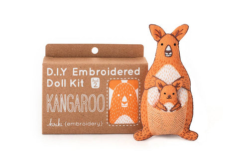 Kangaroo - Level 2 Embroidery Kit by Kiriki Press