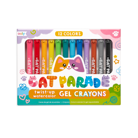 Cat Parade Gel Crayons - Set of 12 by Ooly