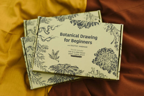 Beginner's Botanical Drawing - Art Lesson Kit by Solstice Handmade