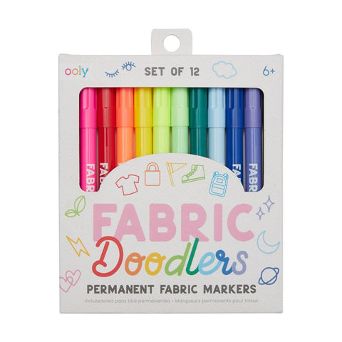 Fabric Doodlers Markers - Set of 12 by Ooly