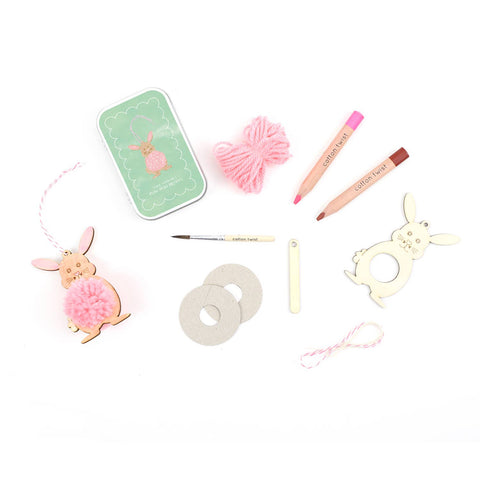 Make Your Own Pom Pom Bunny Gift Tin by Cotton Twist
