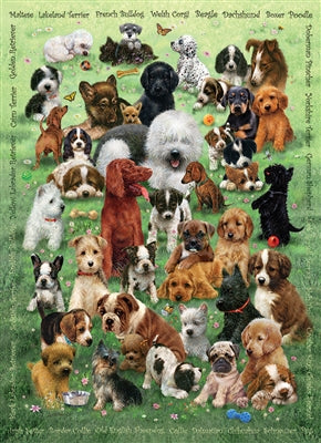 Puppy Love 350 Piece Family Puzzle by Cobble Hill (3 different sized pieces)