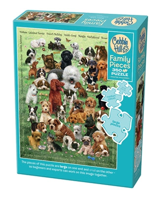 Puppy Love 350 Piece Family Puzzle by Cobble Hill (3 different sized pieces)