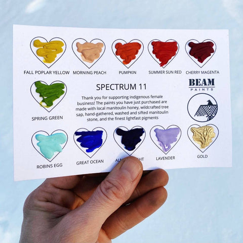 Spectrum 11 Travel Paint Card Hearts by Beam Paints