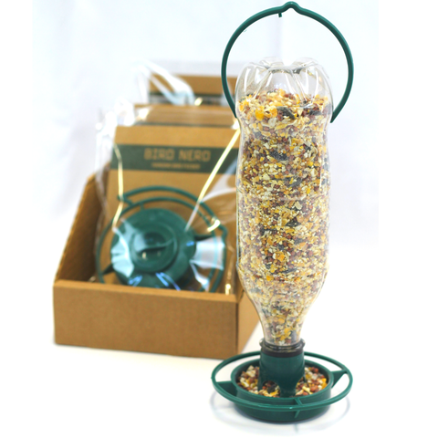 Bird Nerd Recycled Bottle Bird Feeder by Wild Life Outdoor Adventures