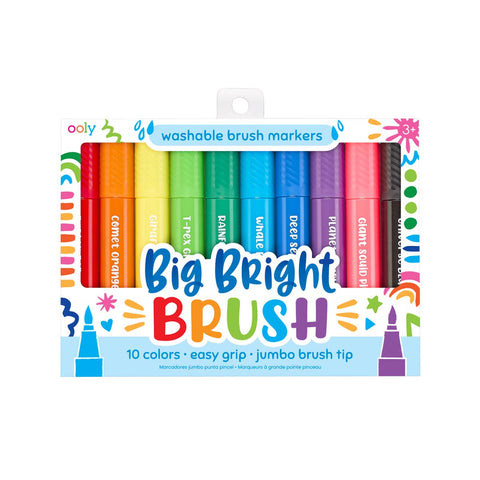 Big Bright Brush Markers - set of 10 by Ooly