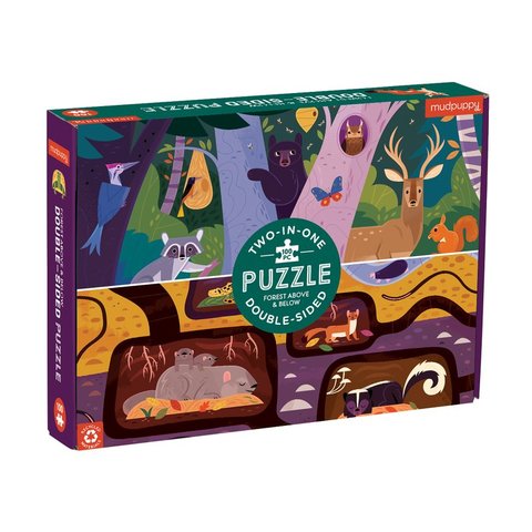 Forest Above & Below 100 Piece Double-Sided Puzzle