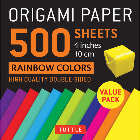 Origami Paper 500 Sheets Rainbow Colors 4" (10 cm)