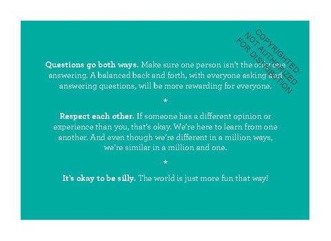 Just Between Us Conversation Cards for the Whole Family