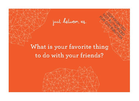 Just Between Us Conversation Cards for the Whole Family