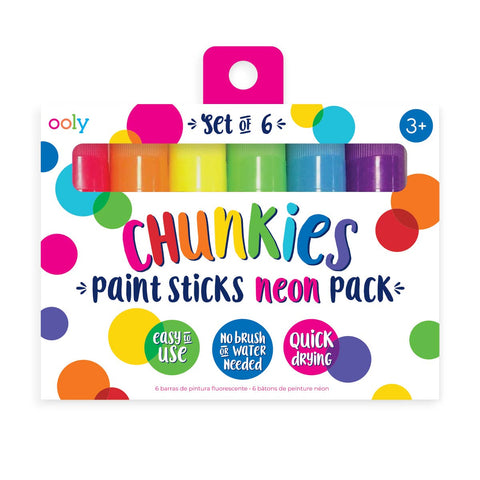 Chunkies Paint Sticks Neon - Set of 6 - by Ooly