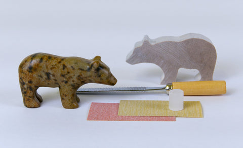 Bear Soapstone Carving and Whittling Kit  by Studiostone Creative