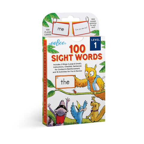 100 Sight Words - Flash Cards Levels 1, 2, and 3 by Eeboo