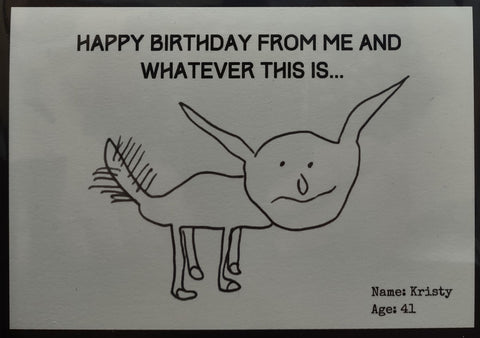 Happy Birthday From Me and Whatever This Is Card by Awkward Convo