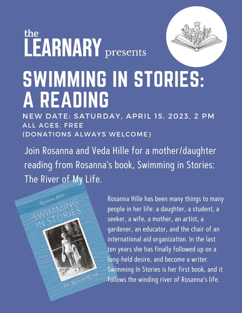 April 15th Author Reading with Rosanna Hille and Veda Hille