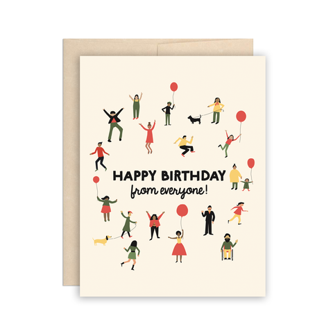 Happy Birthday From Everyone Card, Inclusive Group Card by The Beautiful Project