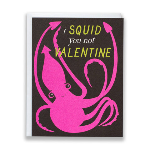 I Squid You Not Valentine Note Card by Banquet Workshop