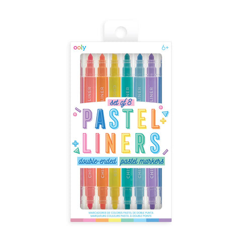 Pastel Liner Double Ended Markers by Ooly
